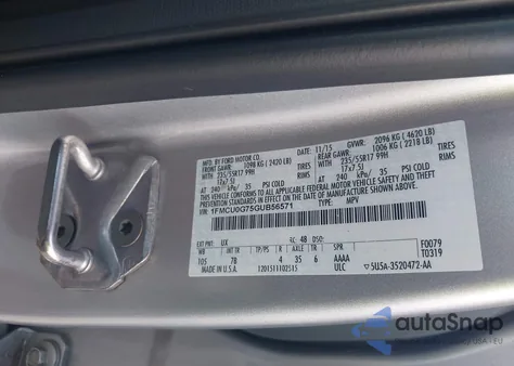 2016 Ford Escape Se из США, поврежденный, VIN 1FMCU0G75GUB56571